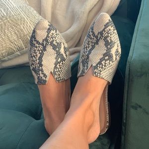 Steve Madden Faux Snakeskin Slides